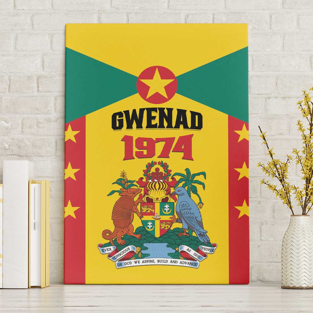Gwenad Canvas Wall Art Grenada Coat Of Arms Flag Style