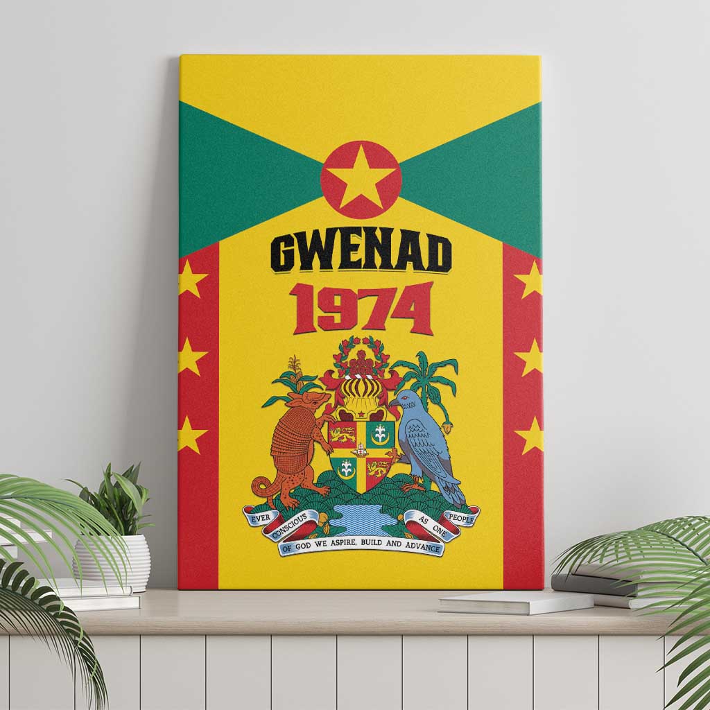 Gwenad Canvas Wall Art Grenada Coat Of Arms Flag Style