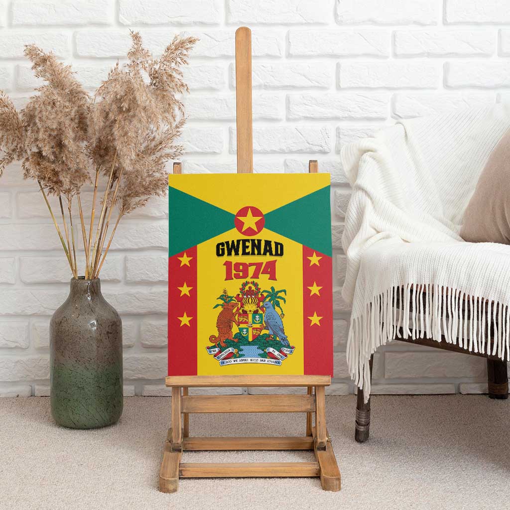 Gwenad Canvas Wall Art Grenada Coat Of Arms Flag Style