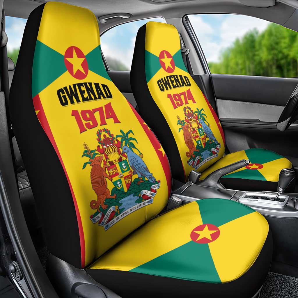 Gwenad Car Seat Cover Grenada Coat Of Arms Flag Style