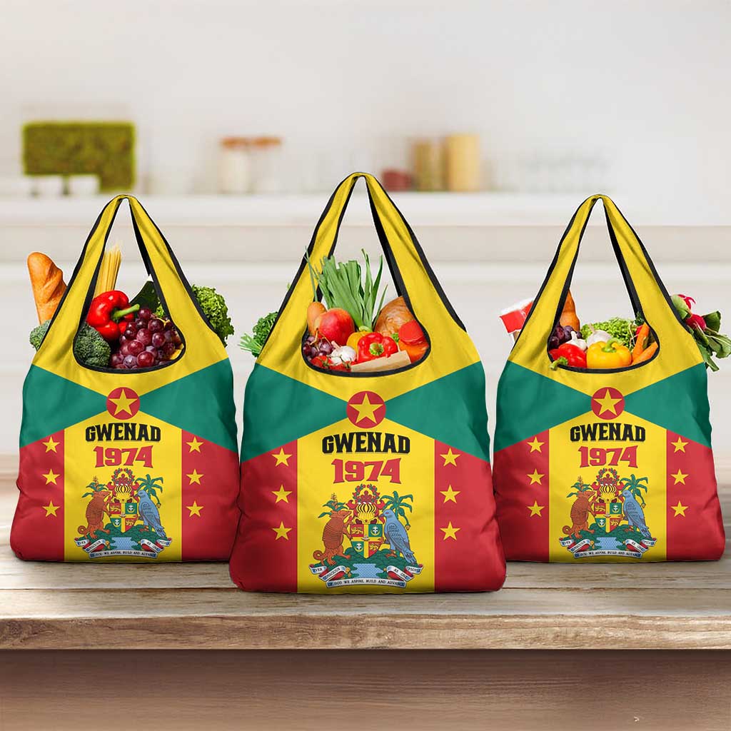 Gwenad Grocery Bag Grenada Coat Of Arms Flag Style