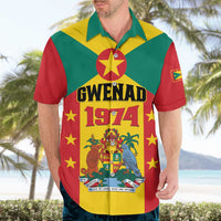 Personalized Gwenad Hawaiian Shirt Grenada Coat Of Arms Flag Style