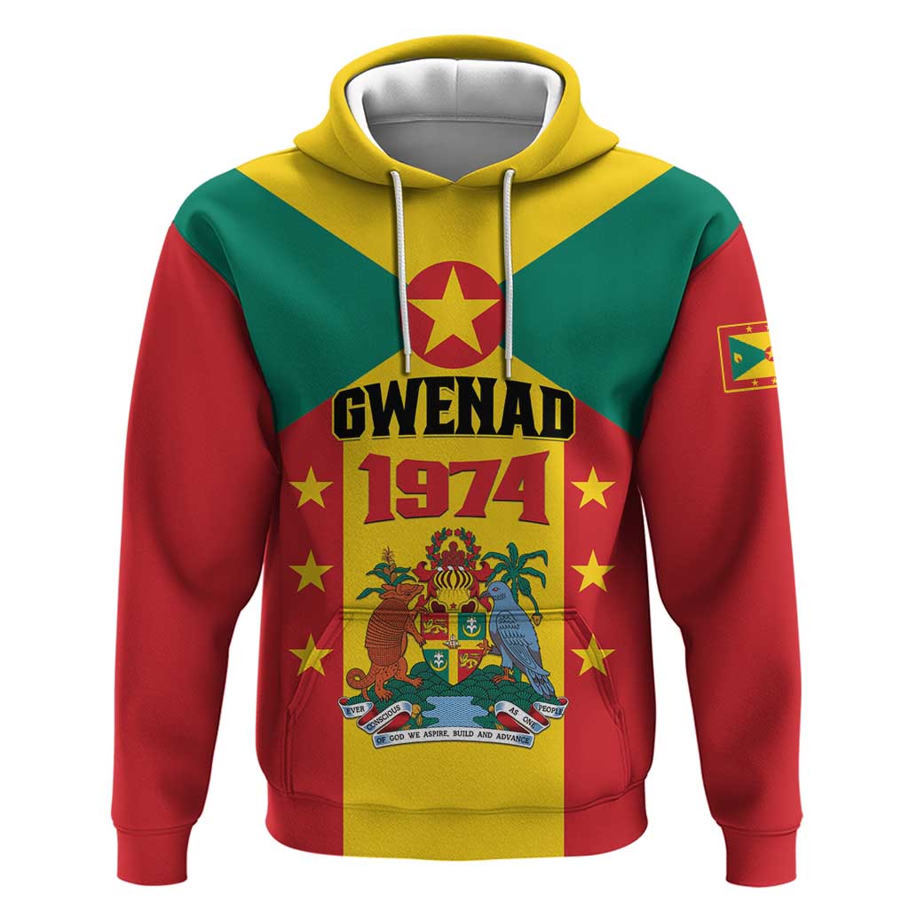 Personalized Gwenad Hoodie Grenada Coat Of Arms Flag Style