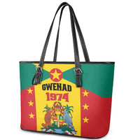 Gwenad Leather Tote Bag Grenada Coat Of Arms Flag Style