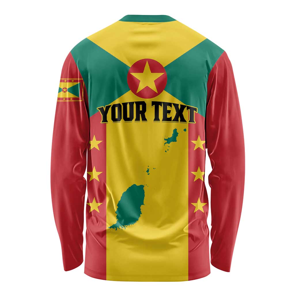 Personalized Gwenad Long Sleeve Shirt Grenada Coat Of Arms Flag Style