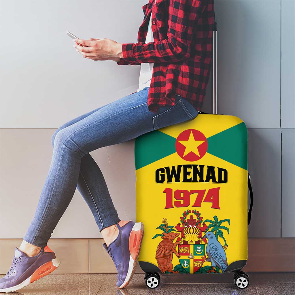 Gwenad Luggage Cover Grenada Coat Of Arms Flag Style