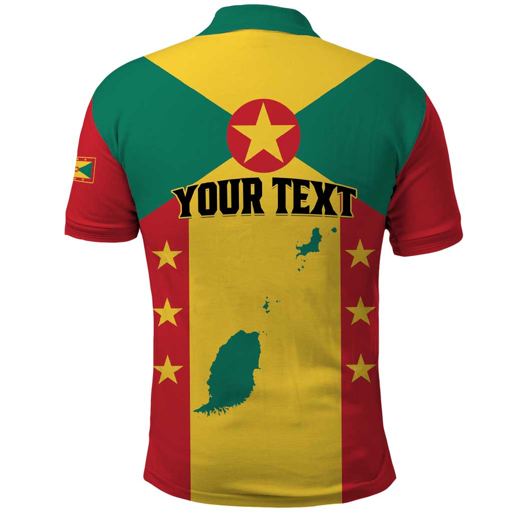Personalized Gwenad Polo Shirt Grenada Coat Of Arms Flag Style