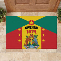Gwenad Rubber Doormat Grenada Coat Of Arms Flag Style - Wonder Print Shop