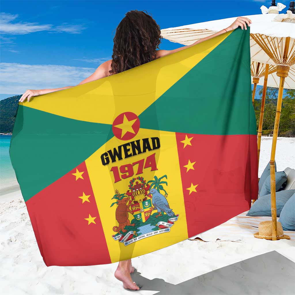 Gwenad Sarong Grenada Coat Of Arms Flag Style - Wonder Print Shop