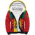 Personalized Gwenad Sherpa Hoodie Grenada Coat Of Arms Flag Style - Wonder Print Shop