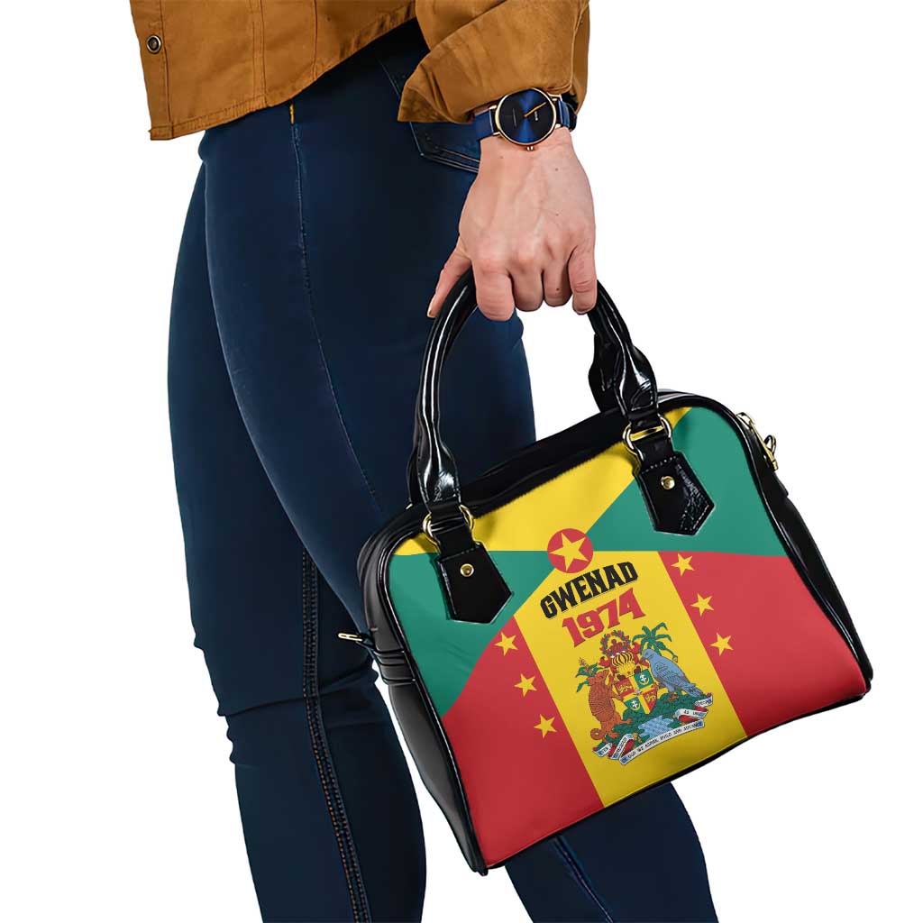 Gwenad Shoulder Handbag Grenada Coat Of Arms Flag Style - Wonder Print Shop