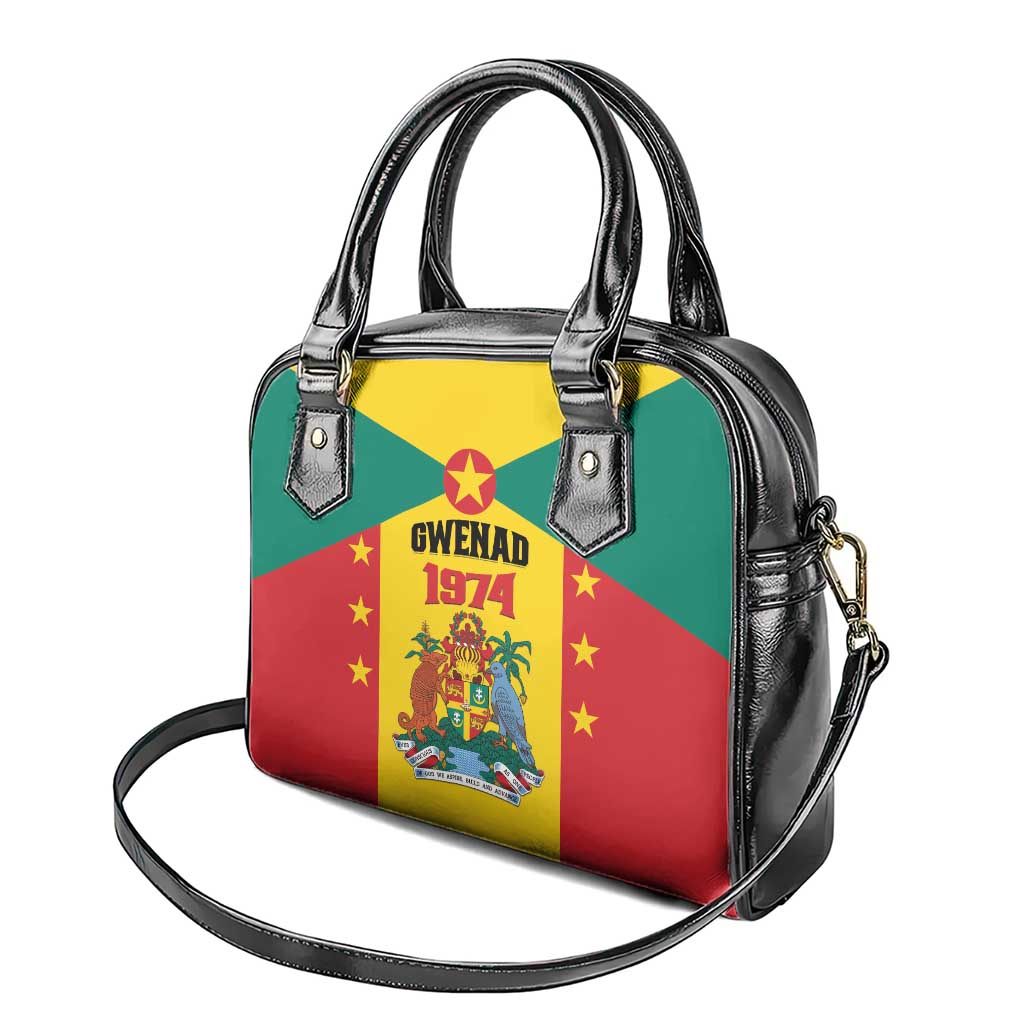 Gwenad Shoulder Handbag Grenada Coat Of Arms Flag Style - Wonder Print Shop