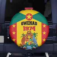 Gwenad Spare Tire Cover Grenada Coat Of Arms Flag Style - Wonder Print Shop