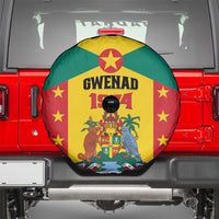 Gwenad Spare Tire Cover Grenada Coat Of Arms Flag Style - Wonder Print Shop