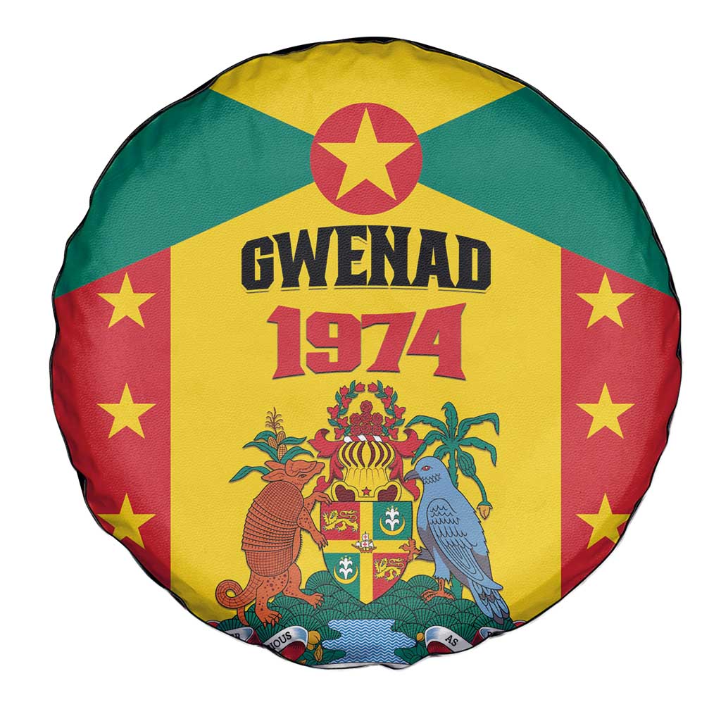 Gwenad Spare Tire Cover Grenada Coat Of Arms Flag Style - Wonder Print Shop