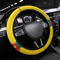 Gwenad Steering Wheel Cover Grenada Coat Of Arms Flag Style - Wonder Print Shop