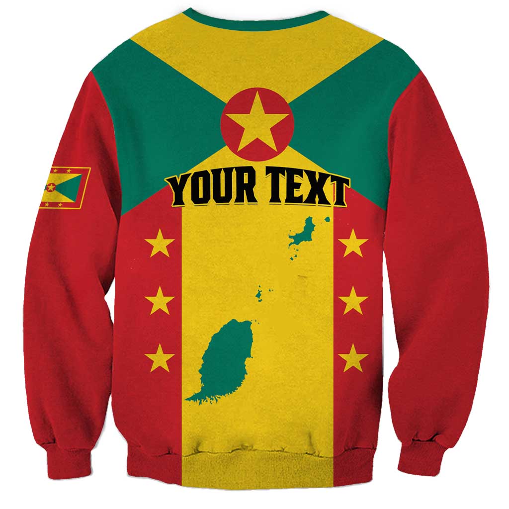 Personalized Gwenad Sweatshirt Grenada Coat Of Arms Flag Style - Wonder Print Shop