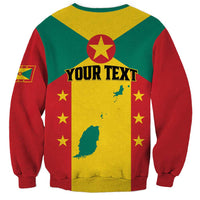 Personalized Gwenad Sweatshirt Grenada Coat Of Arms Flag Style - Wonder Print Shop