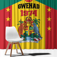Gwenad Window Curtain Grenada Coat Of Arms Flag Style - Wonder Print Shop