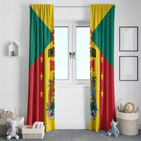 Gwenad Window Curtain Grenada Coat Of Arms Flag Style - Wonder Print Shop
