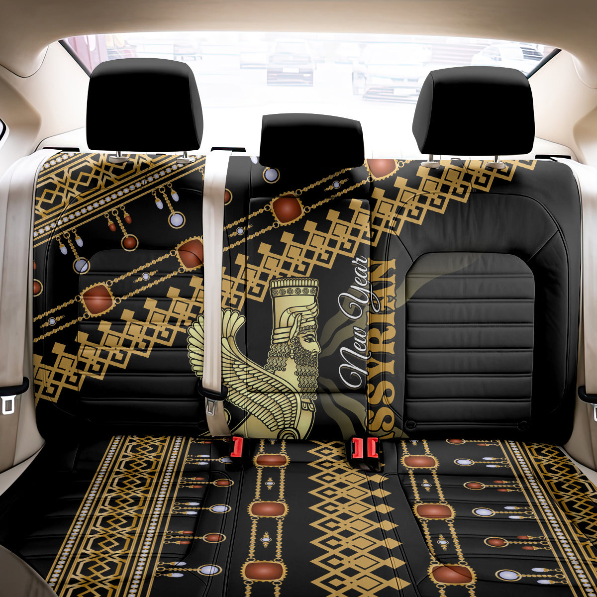 Assyrian New Year Back Car Seat Cover Akitu 6774 Kha B Nissan - Wonder Print Shop