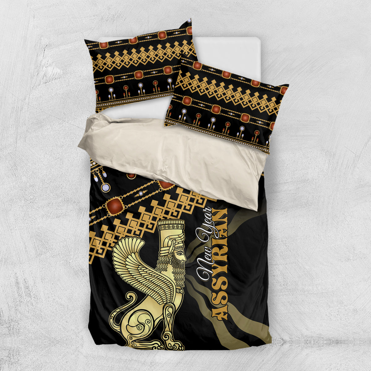 Assyrian New Year Bedding Set Akitu 6774 Kha B Nissan - Wonder Print Shop