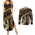 Assyrian New Year Couples Matching Summer Maxi Dress and Long Sleeve Button Shirt Akitu 6774 Kha B Nissan - Wonder Print Shop