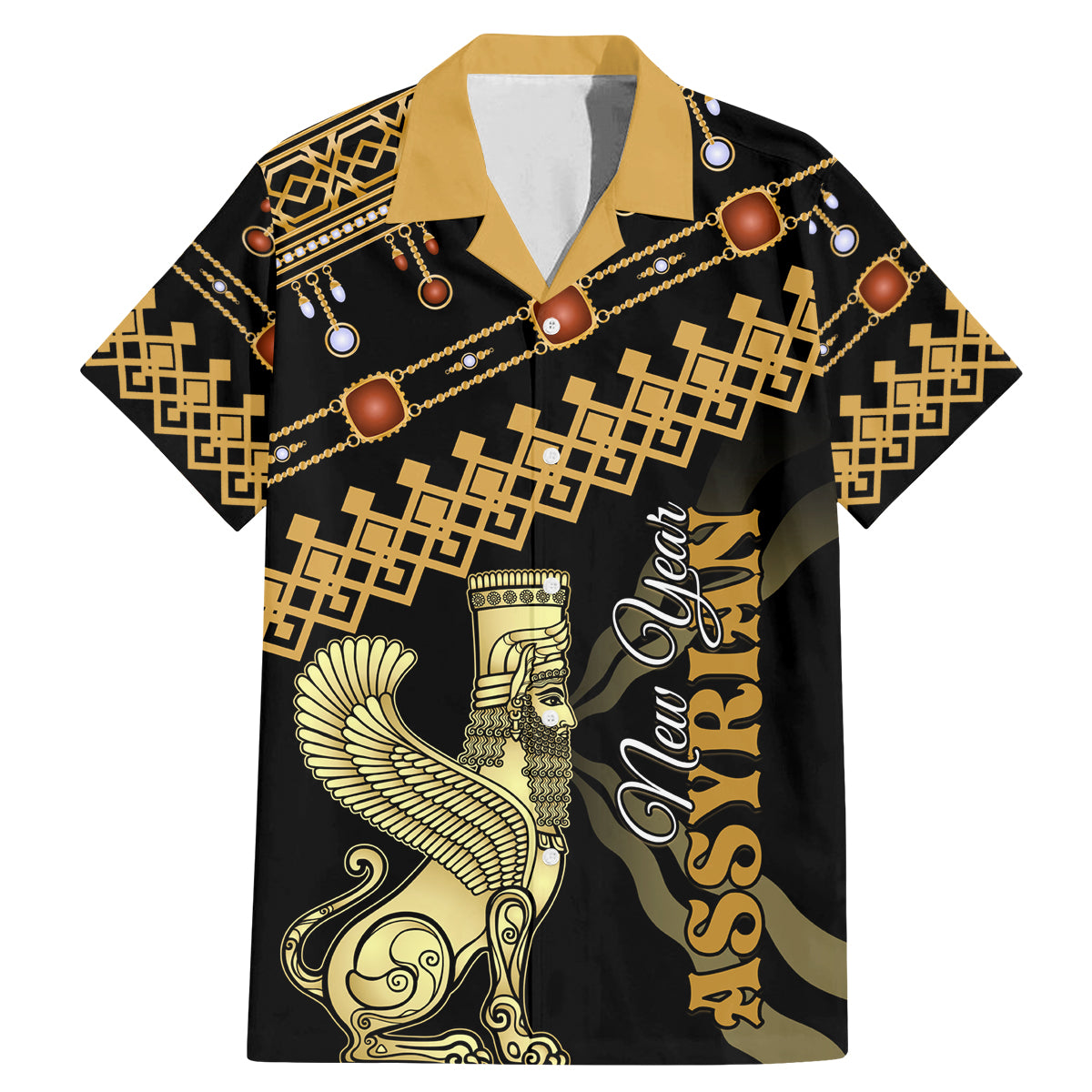 Assyrian New Year Family Matching Mermaid Dress and Hawaiian Shirt Akitu 6774 Kha B Nissan - Wonder Print Shop