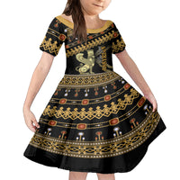 Assyrian New Year Family Matching Off Shoulder Short Dress and Hawaiian Shirt Akitu 6774 Kha B Nissan - Wonder Print Shop