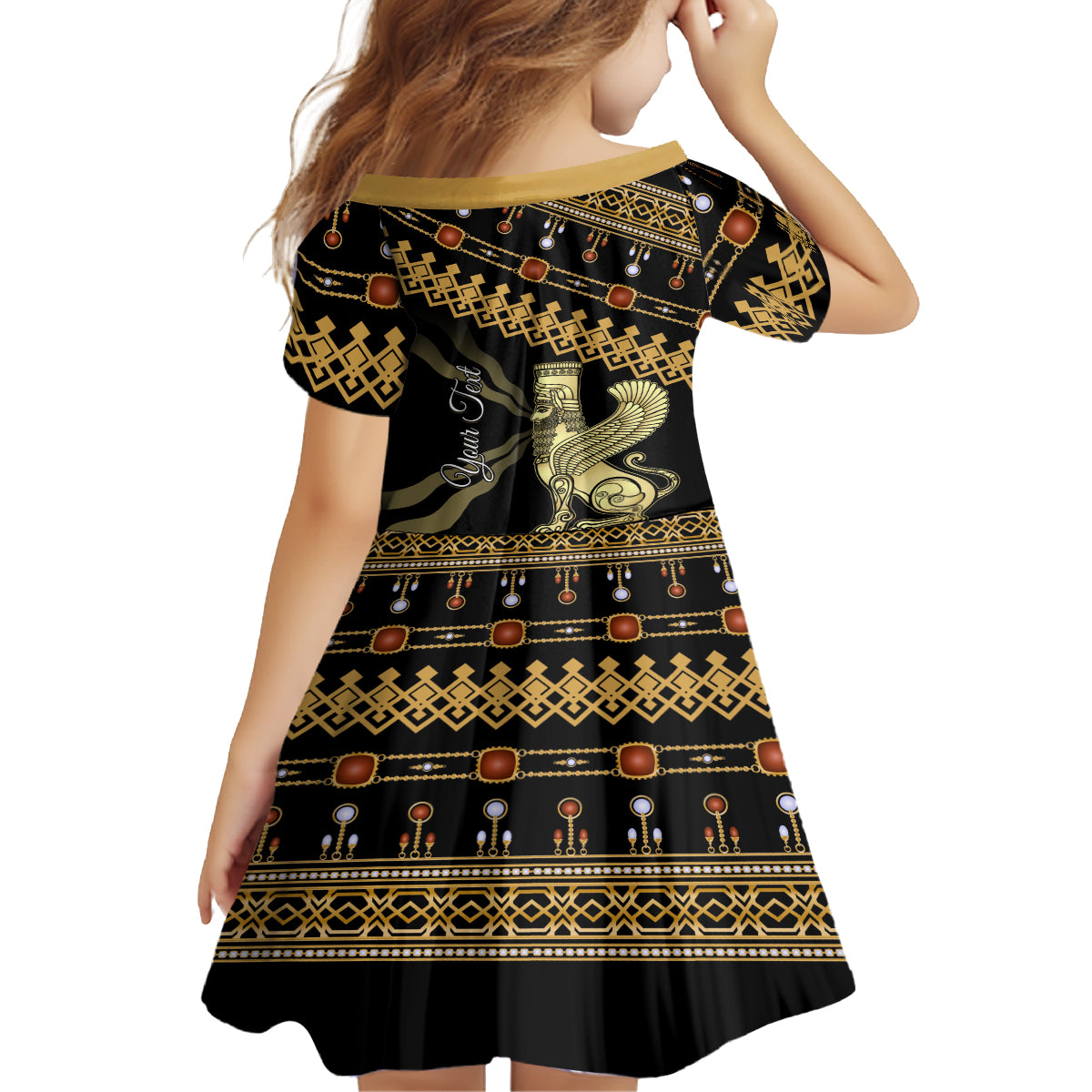 Assyrian New Year Family Matching Puletasi and Hawaiian Shirt Akitu 6774 Kha B Nissan - Wonder Print Shop