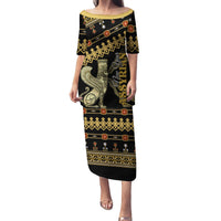 Assyrian New Year Family Matching Puletasi and Hawaiian Shirt Akitu 6774 Kha B Nissan - Wonder Print Shop