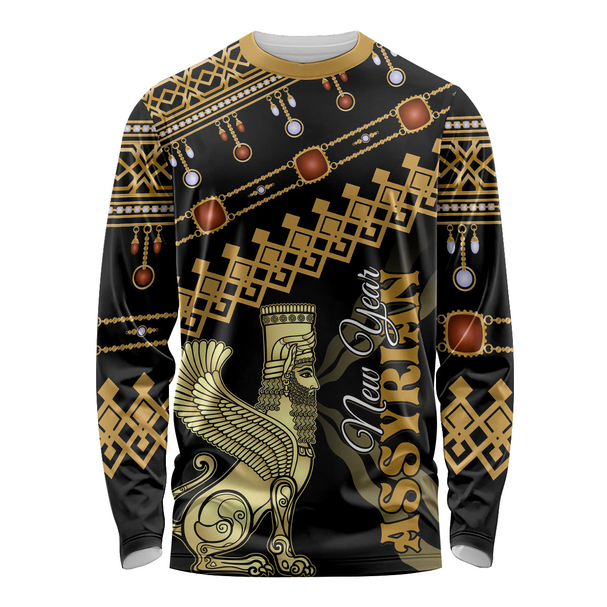 Assyrian New Year Long Sleeve Shirt Akitu 6774 Kha B Nissan - Wonder Print Shop