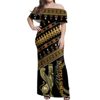 Assyrian New Year Off Shoulder Maxi Dress Akitu 6774 Kha B Nissan - Wonder Print Shop