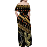 Assyrian New Year Off Shoulder Maxi Dress Akitu 6774 Kha B Nissan - Wonder Print Shop