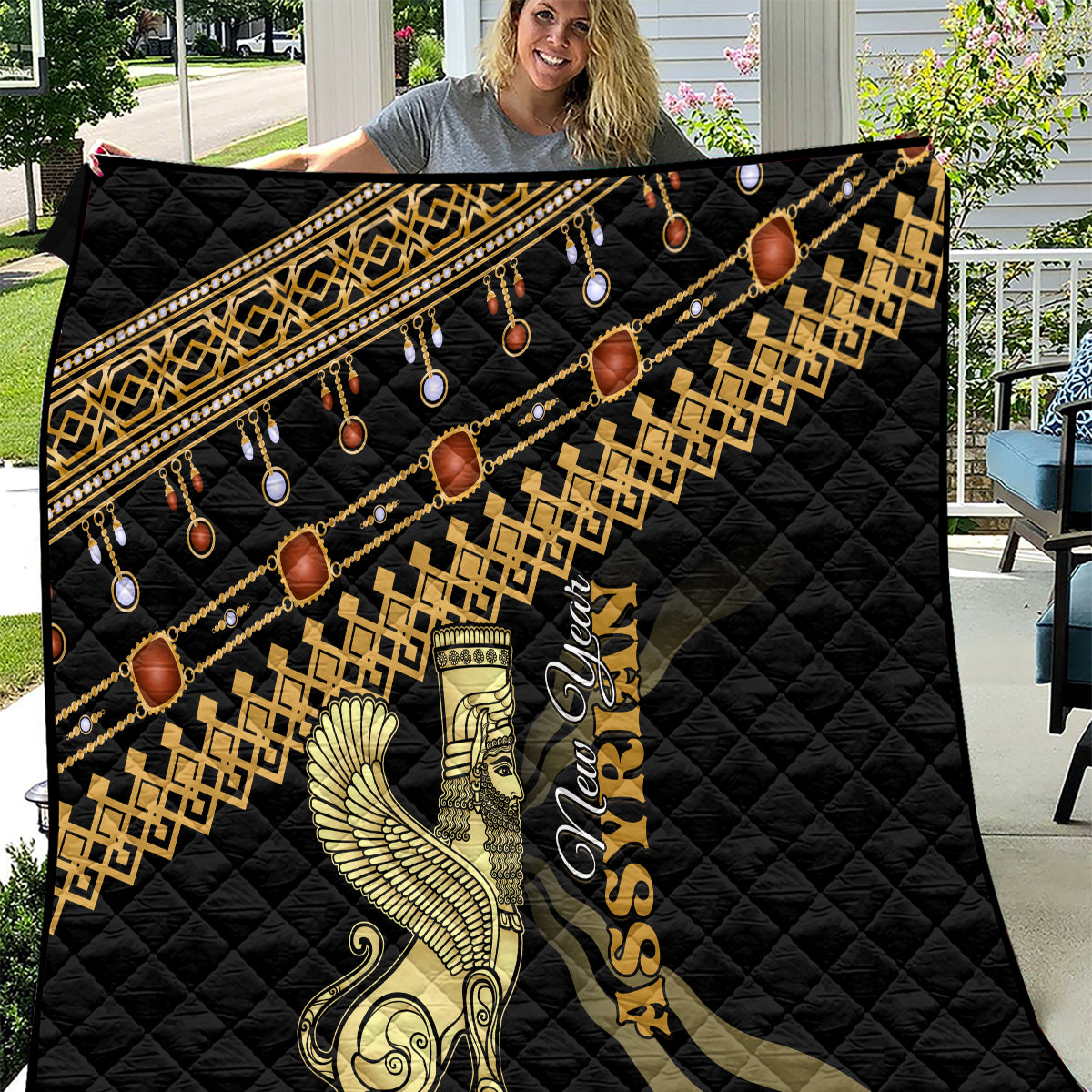 Assyrian New Year Quilt Akitu 6774 Kha B Nissan - Wonder Print Shop