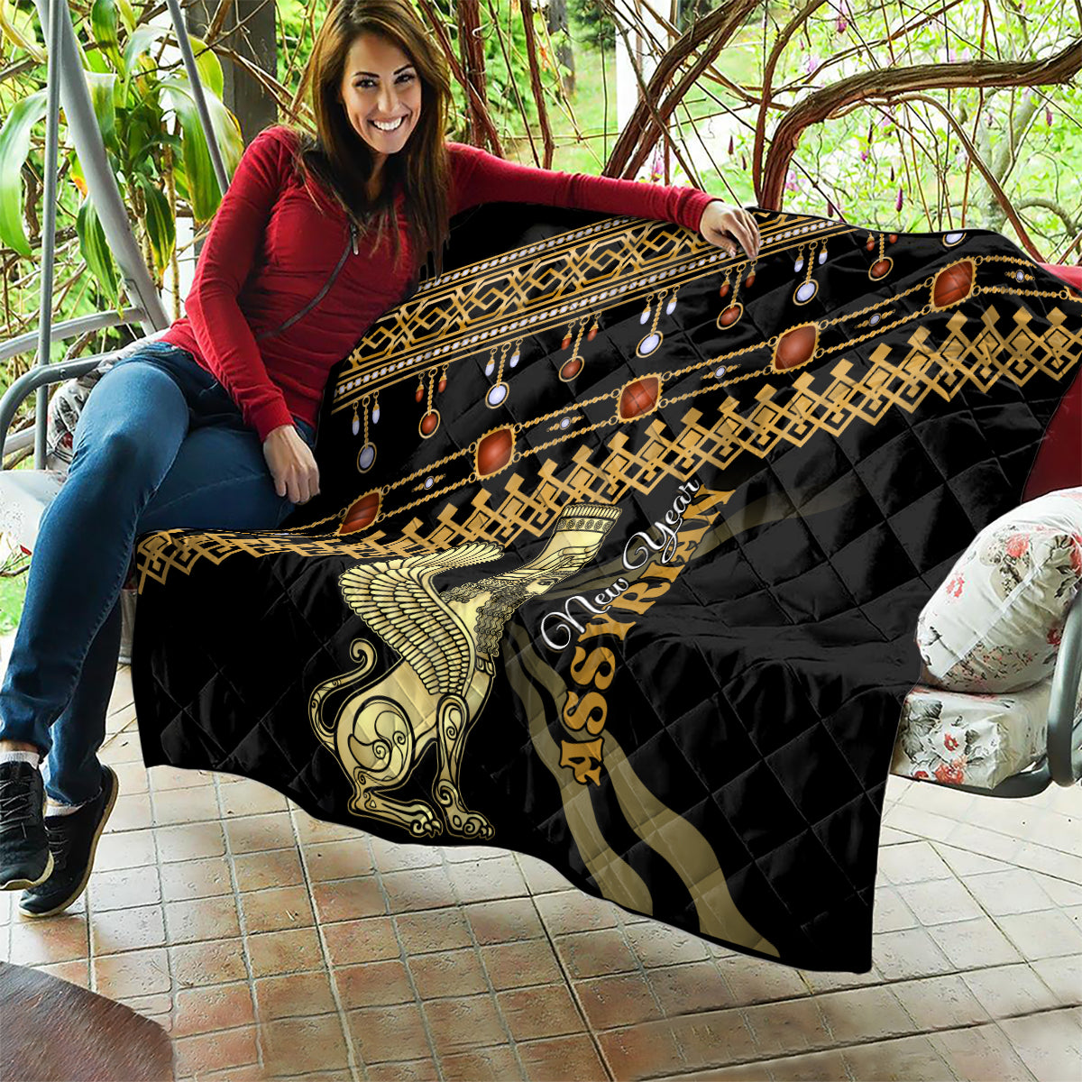 Assyrian New Year Quilt Akitu 6774 Kha B Nissan - Wonder Print Shop