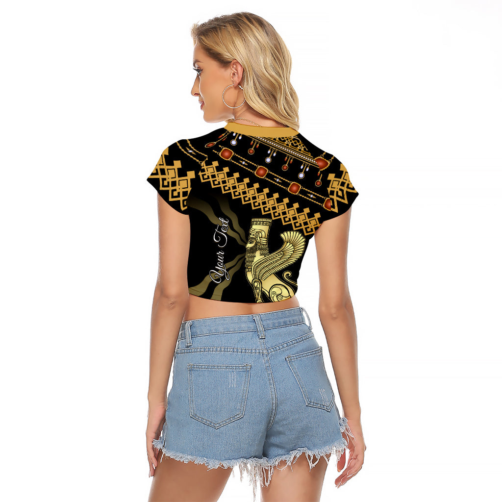 Assyrian New Year Raglan Cropped T Shirt Akitu 6774 Kha B Nissan - Wonder Print Shop