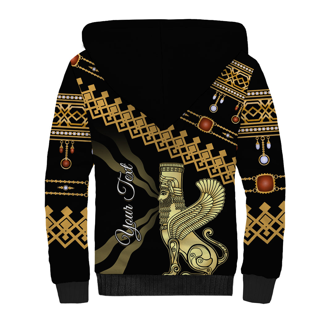 Assyrian New Year Sherpa Hoodie Akitu 6774 Kha B Nissan - Wonder Print Shop
