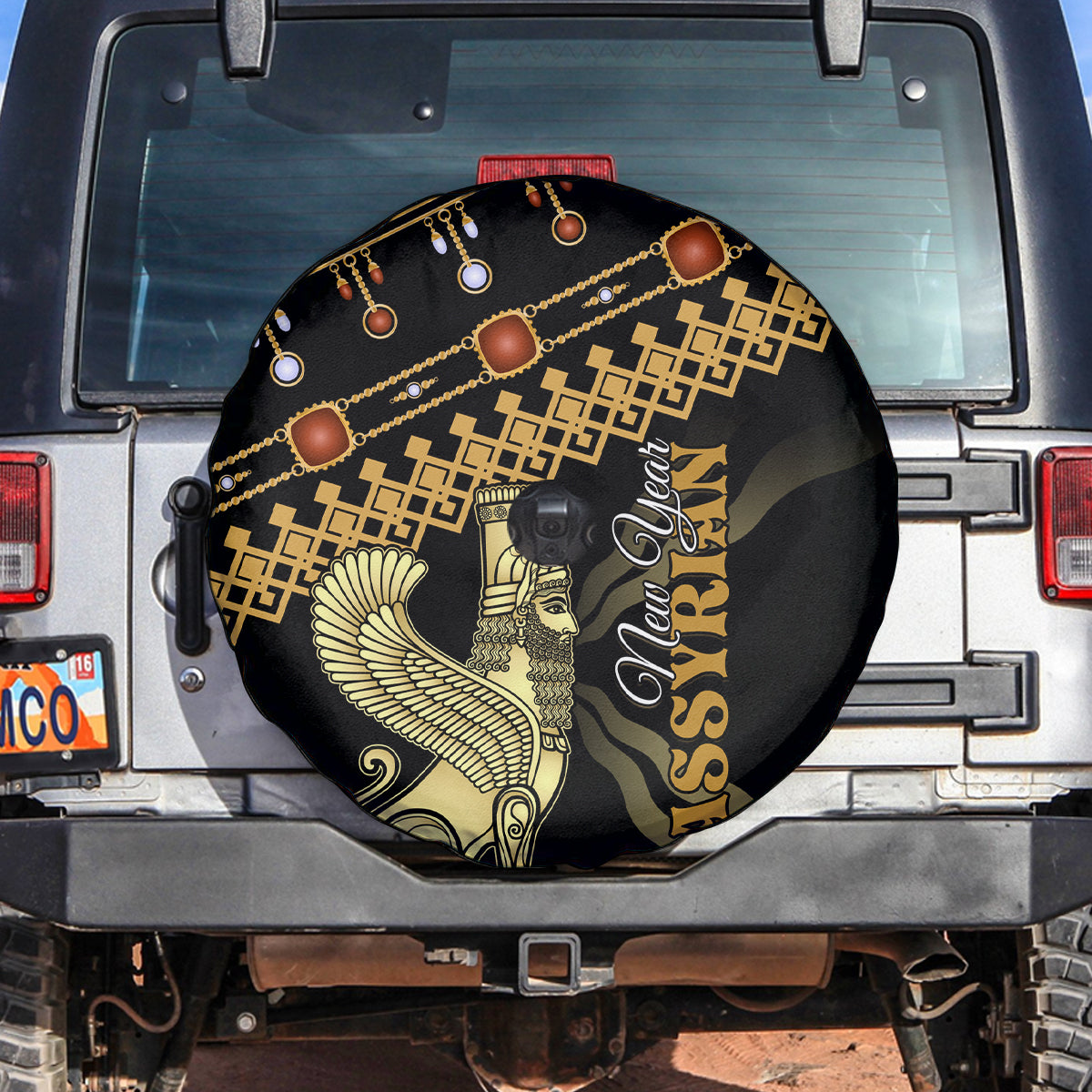 Assyrian New Year Spare Tire Cover Akitu 6774 Kha B Nissan - Wonder Print Shop