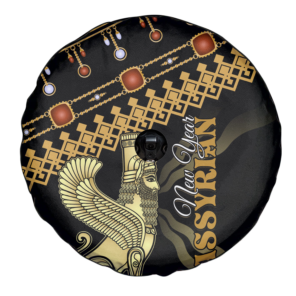 Assyrian New Year Spare Tire Cover Akitu 6774 Kha B Nissan - Wonder Print Shop
