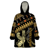 Assyrian New Year Wearable Blanket Hoodie Akitu 6774 Kha B Nissan - Wonder Print Shop