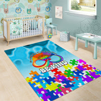 World Autism Awareness Day 2024 Area Rug In A World Where You Can Be Anything Be Kind - Wonder Print Shop