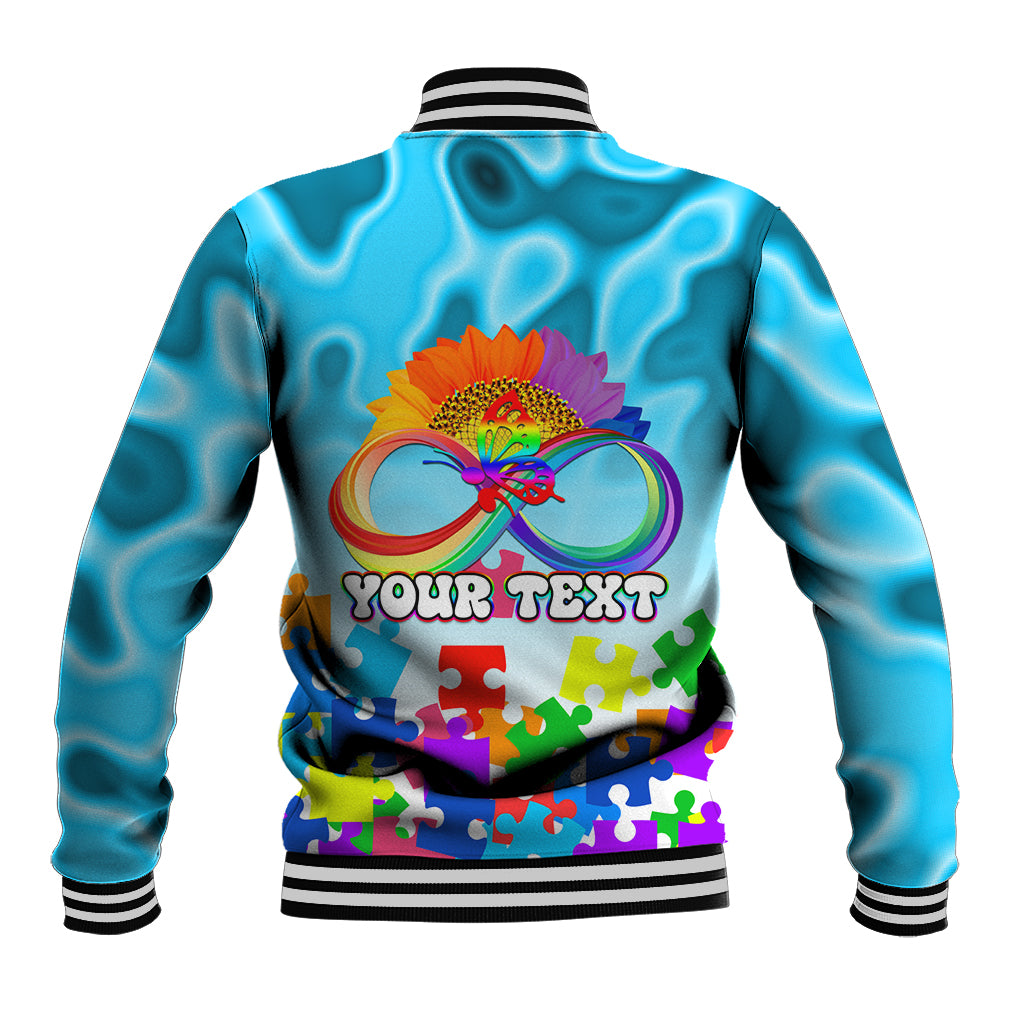 World Autism Awareness Day 2024 Baseball Jacket In A World Where You Can Be Anything Be Kind - Wonder Print Shop