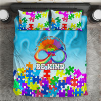 World Autism Awareness Day 2024 Bedding Set In A World Where You Can Be Anything Be Kind - Wonder Print Shop