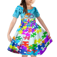 World Autism Awareness Day 2024 Family Matching Mermaid Dress and Hawaiian Shirt In A World Where You Can Be Anything Be Kind - Wonder Print Shop