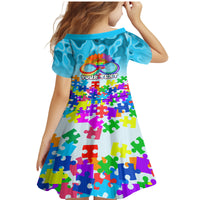 World Autism Awareness Day 2024 Family Matching Mermaid Dress and Hawaiian Shirt In A World Where You Can Be Anything Be Kind - Wonder Print Shop