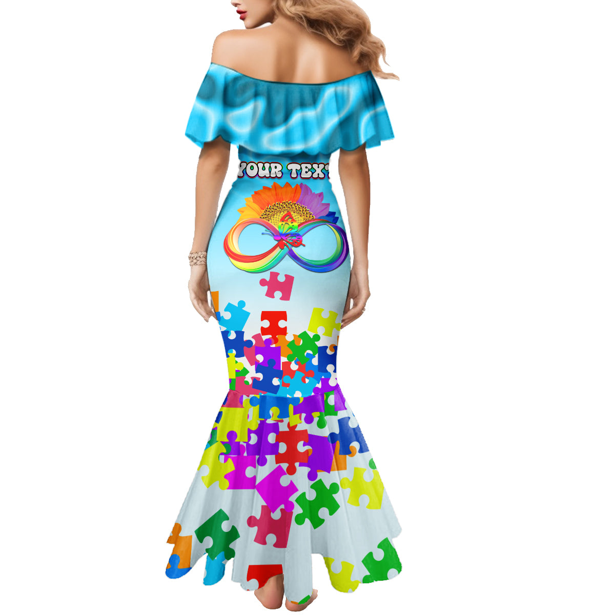 World Autism Awareness Day 2024 Family Matching Mermaid Dress and Hawaiian Shirt In A World Where You Can Be Anything Be Kind - Wonder Print Shop