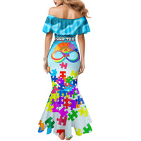 World Autism Awareness Day 2024 Family Matching Mermaid Dress and Hawaiian Shirt In A World Where You Can Be Anything Be Kind - Wonder Print Shop