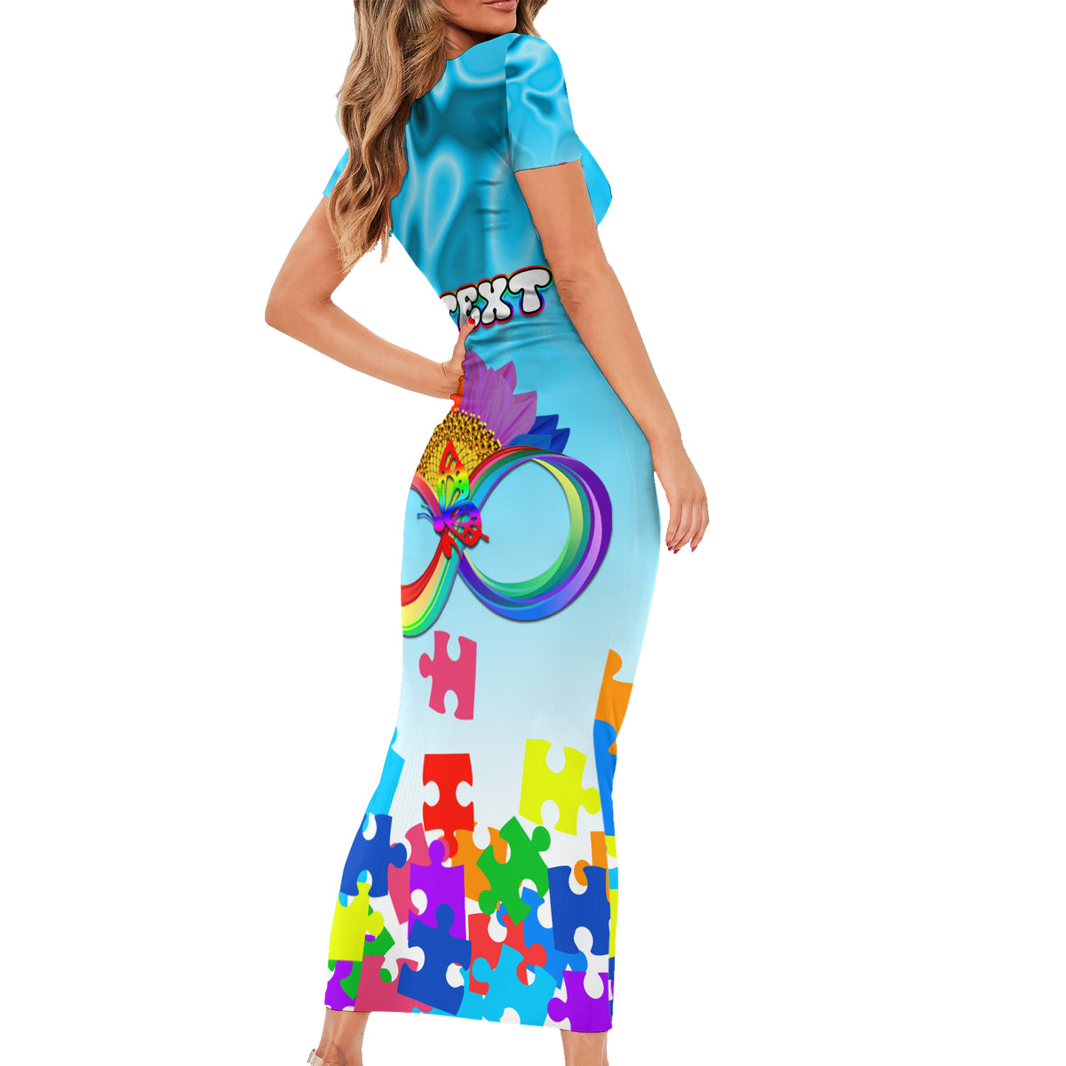 World Autism Awareness Day 2024 Family Matching Short Sleeve Bodycon Dress and Hawaiian Shirt In A World Where You Can Be Anything Be Kind - Wonder Print Shop