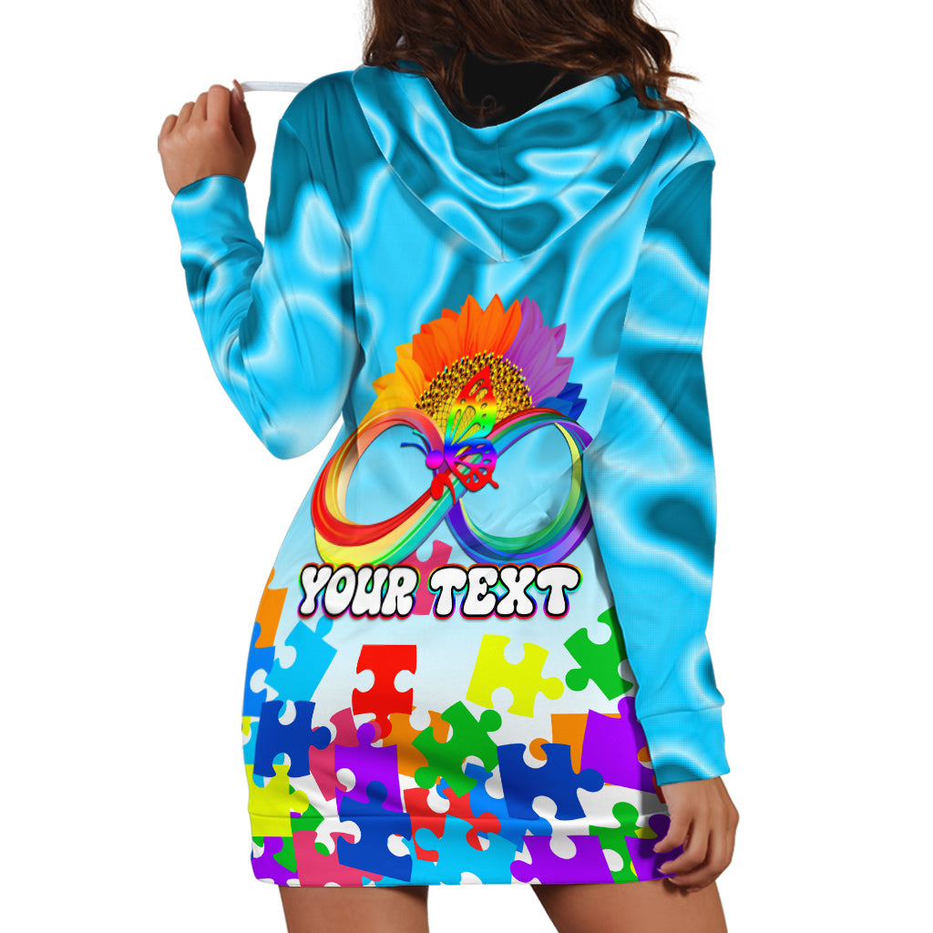 World Autism Awareness Day 2024 Hoodie Dress In A World Where You Can Be Anything Be Kind - Wonder Print Shop